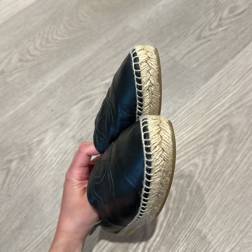 Chanel Black Lambskin Espadrilles - Picture 6 of 8